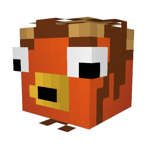 Kenoya_ Minecraft avatar head, 3D render
