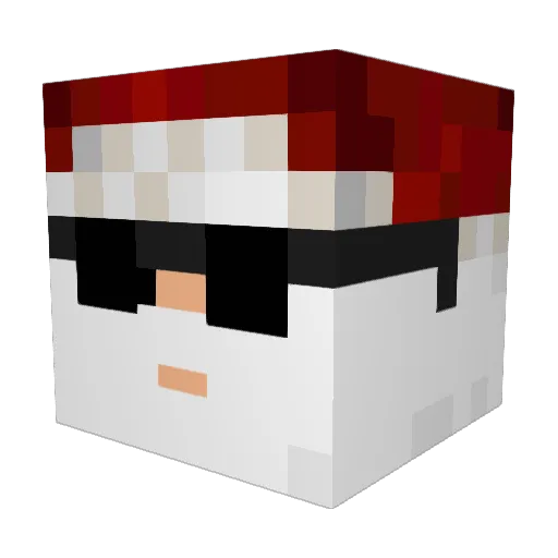 Kenpari Minecraft avatar head, 3D render