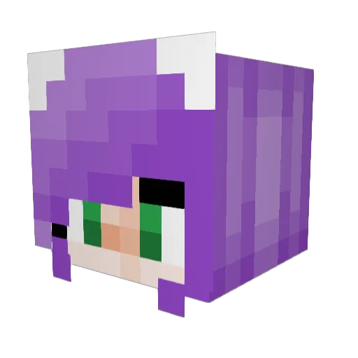 KensaqLoli Minecraft avatar head, 3D render