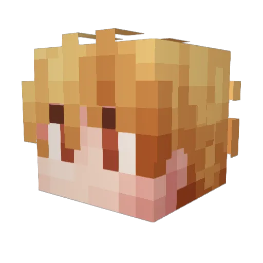 KensawMan Minecraft avatar head, 3D render