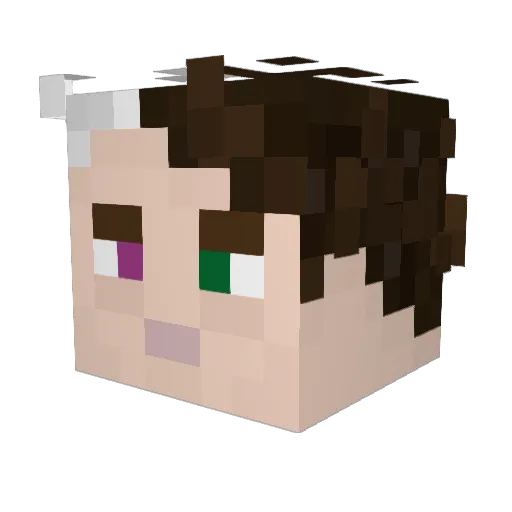 Kensh1ro_ Minecraft avatar head, 3D render