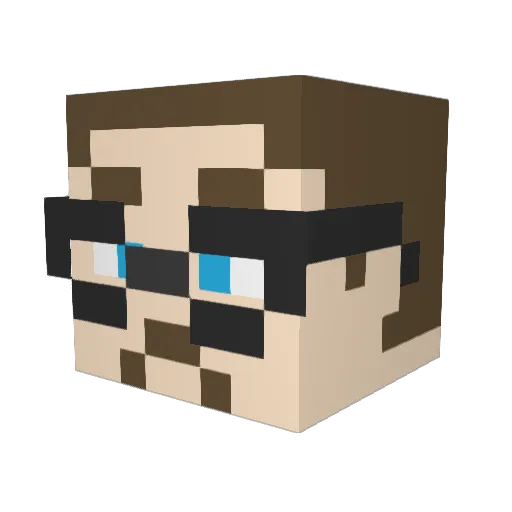 Kenshin928 Minecraft avatar head, 3D render