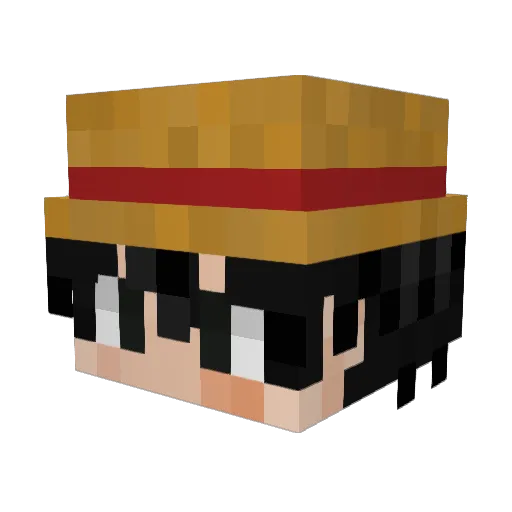 KenshinAkai Minecraft avatar head, 3D render