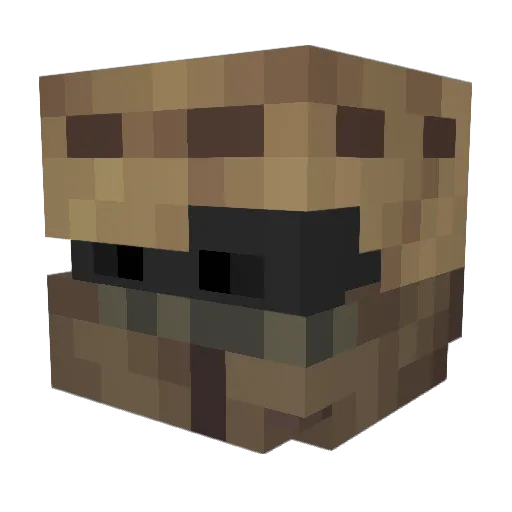 Kenso_ Minecraft avatar head, 3D render