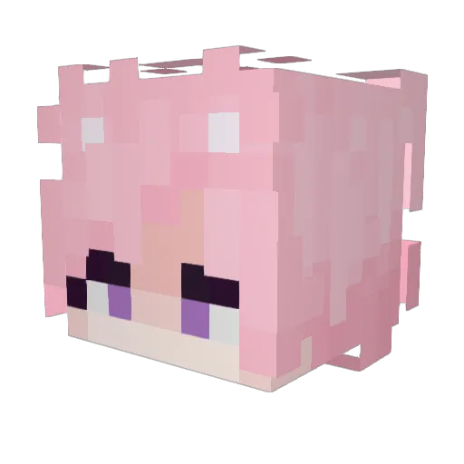 Kenspy Minecraft avatar head, 3D render