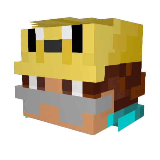 Kent_122 Minecraft avatar head, 3D render