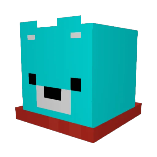 Kentano Minecraft avatar head, 3D render