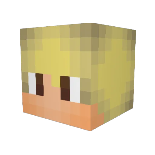 Kentarito Minecraft avatar head, 3D render