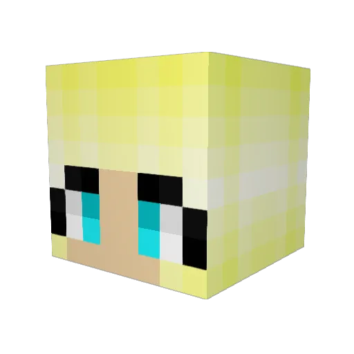Kentarr Minecraft avatar head, 3D render