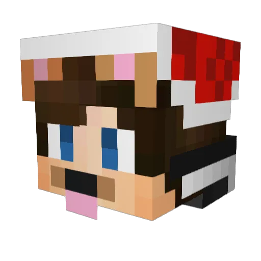 KentexHD Minecraft avatar head, 3D render