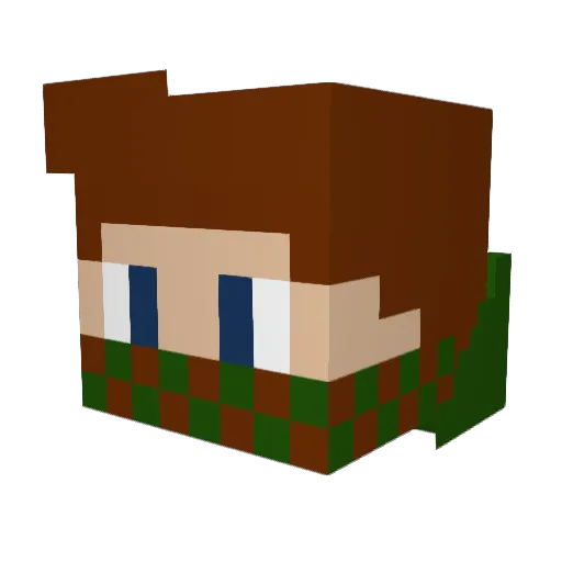 Kentexxor Minecraft avatar head, 3D render