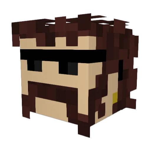Kento282 Minecraft avatar head, 3D render
