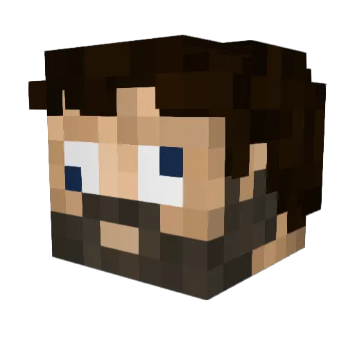 Kenty654 Minecraft avatar head, 3D render
