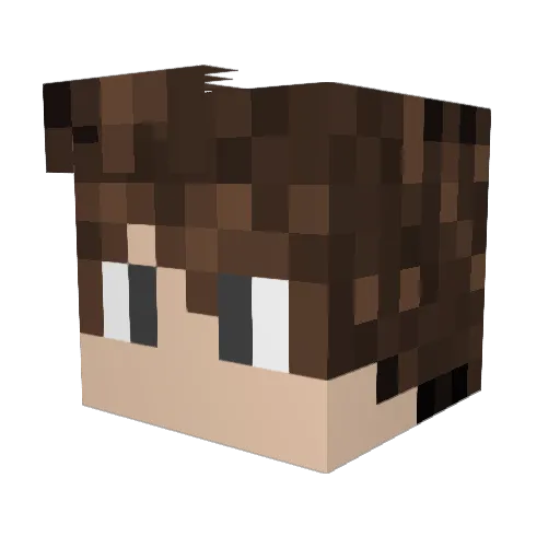 Kentzo Minecraft avatar head, 3D render
