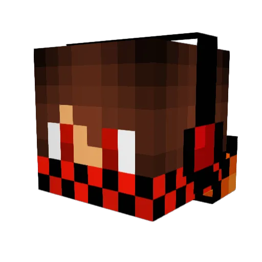 Kenulad Minecraft avatar head, 3D render