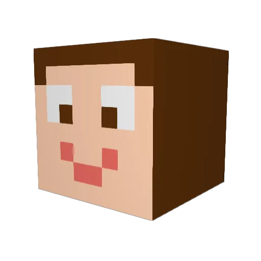 Kenumys Minecraft avatar head, 3D render
