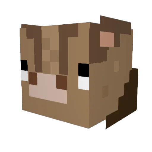 Kenvark Minecraft avatar head, 3D render