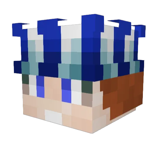 Kenvi20 Minecraft avatar head, 3D render