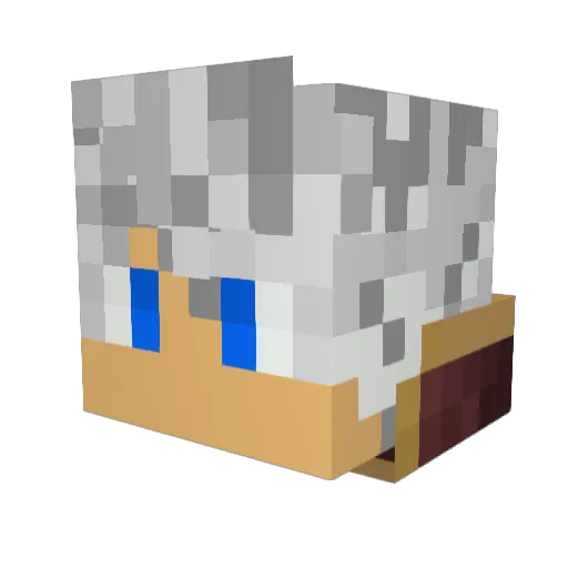 KenwayE Minecraft avatar head, 3D render