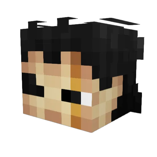 Kenyachi Minecraft avatar head, 3D render