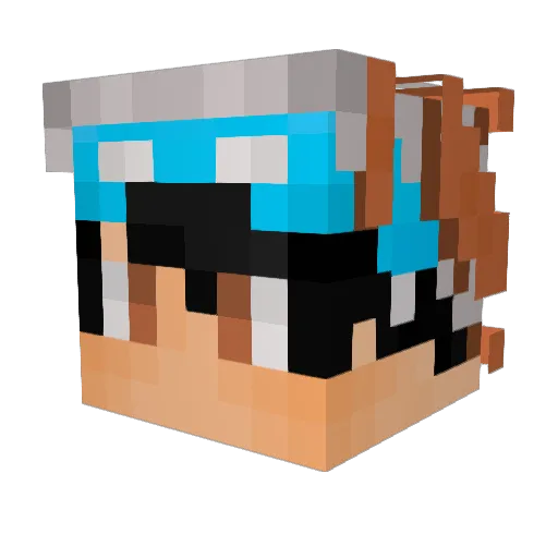 Kenyashiro Minecraft avatar head, 3D render