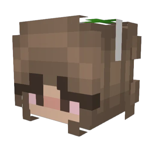 Kenzaaaaah Minecraft avatar head, 3D render