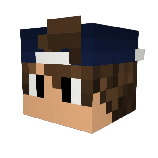 Kenzal_ Minecraft avatar head, 3D render