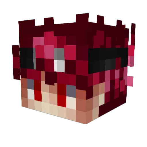 Kenzath Minecraft avatar head, 3D render