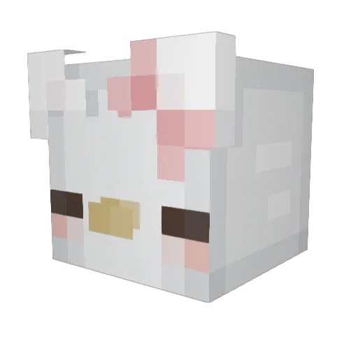 Kenzebanana Minecraft avatar head, 3D render