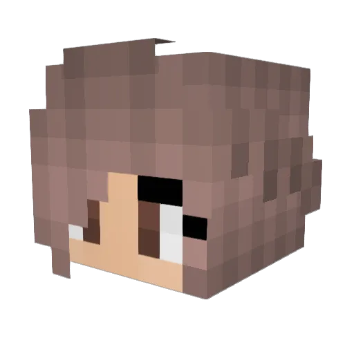 KenziBot Minecraft avatar head, 3D render