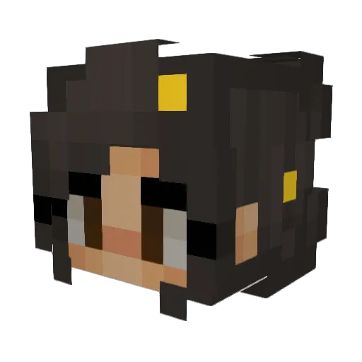 Kenzie112 Minecraft avatar head, 3D render
