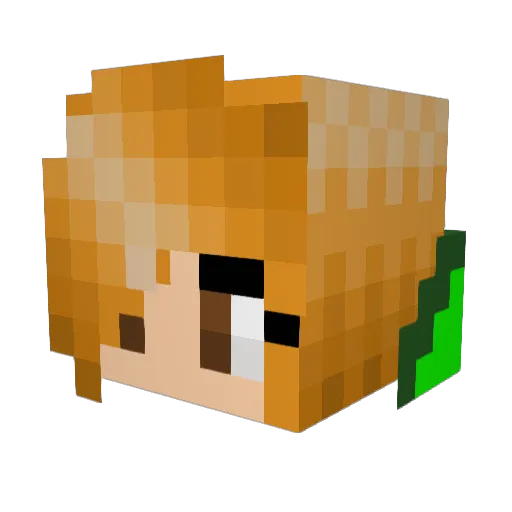 Kenzie35 Minecraft avatar head, 3D render