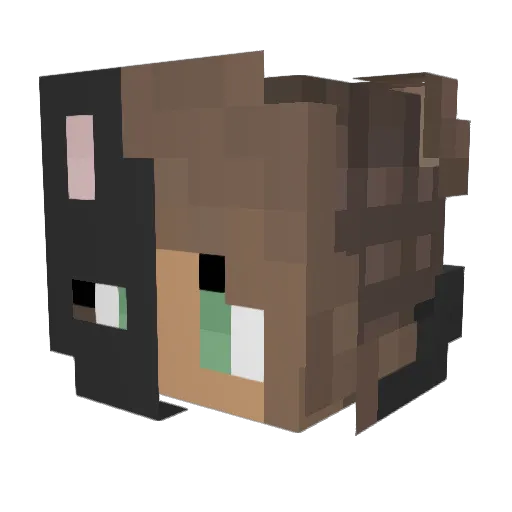 KenzieCraft11 Minecraft avatar head, 3D render
