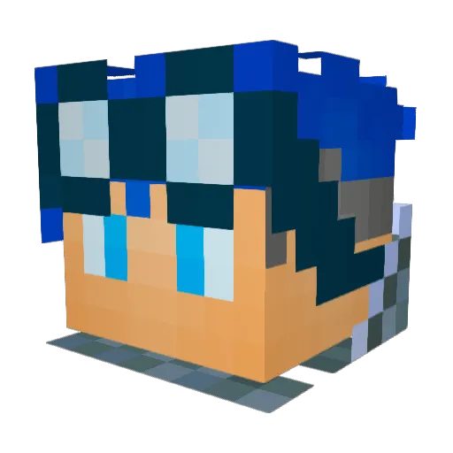 KenzieRaditya Minecraft avatar head, 3D render