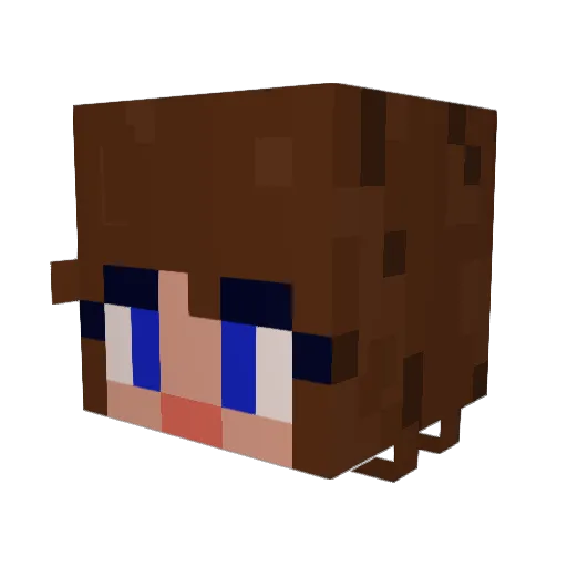 Kenzied4 Minecraft avatar head, 3D render