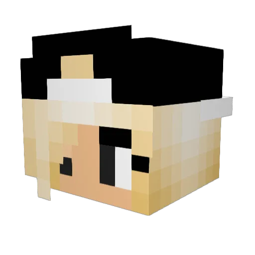 Kenzietf Minecraft avatar head, 3D render