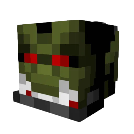 Kenzilot Minecraft avatar head, 3D render