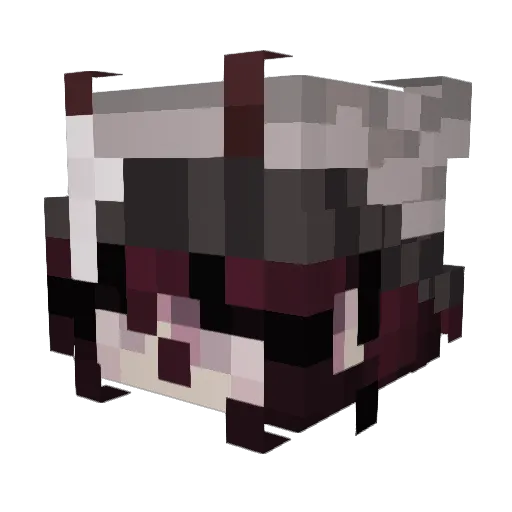 Kenzine Minecraft avatar head, 3D render