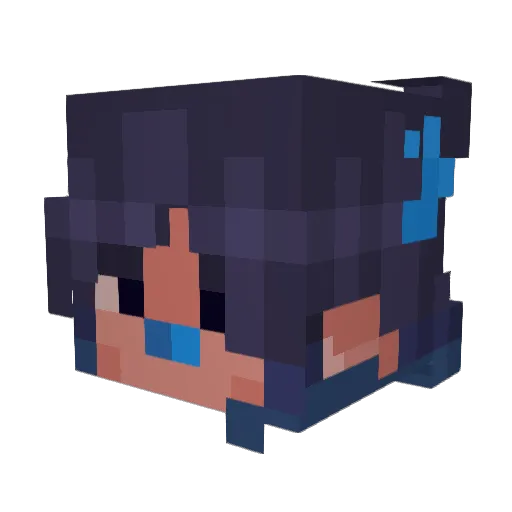 Kenzked Minecraft avatar head, 3D render
