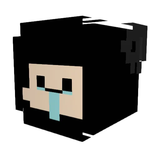 Kenzli Minecraft avatar head, 3D render