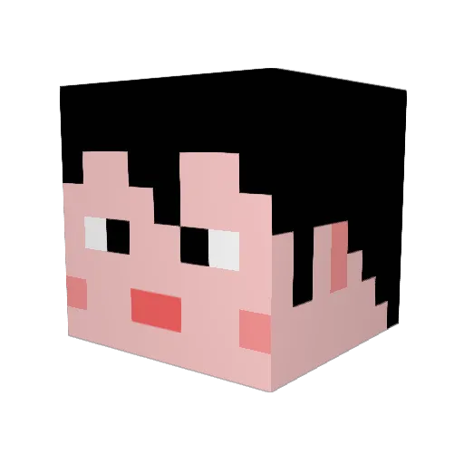 Kenzo2298 Minecraft avatar head, 3D render