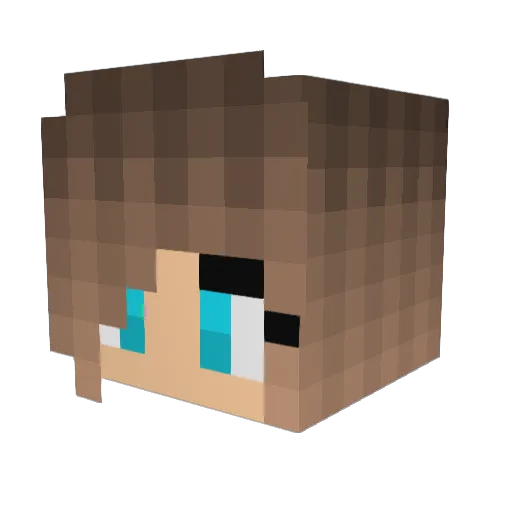 Kenzo44 Minecraft avatar head, 3D render