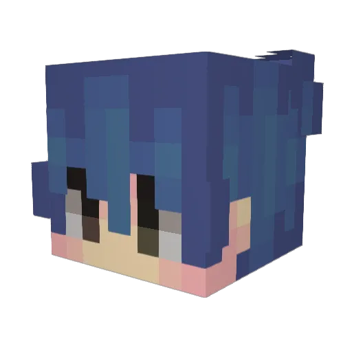 Kenzo_17 Minecraft avatar head, 3D render