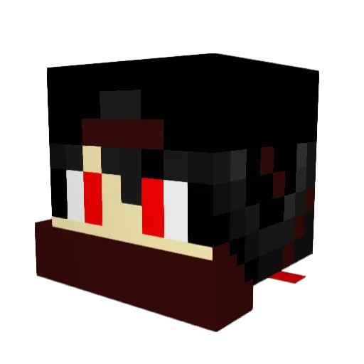 Kenzokyun Minecraft avatar head, 3D render