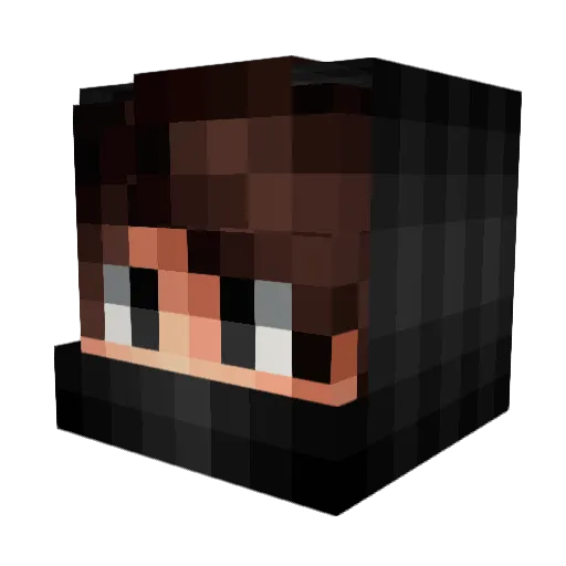 Kenzuo Minecraft avatar head, 3D render