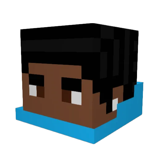 Kenzzzoooo Minecraft avatar head, 3D render