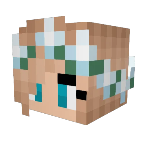 Keohiko Minecraft avatar head, 3D render