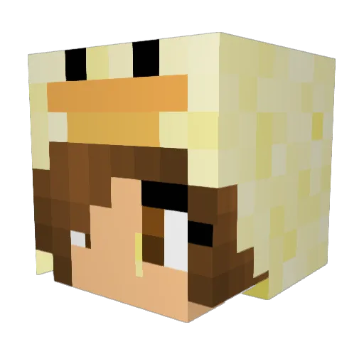 Keonapon Minecraft avatar head, 3D render
