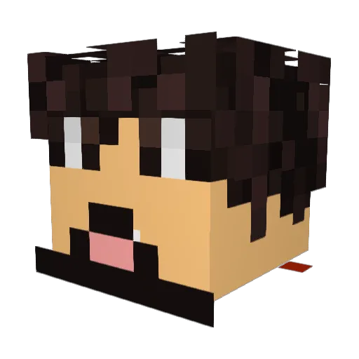 Kepacity Minecraft avatar head, 3D render