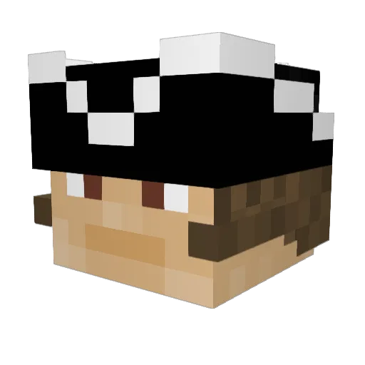 KepchPlay Minecraft avatar head, 3D render